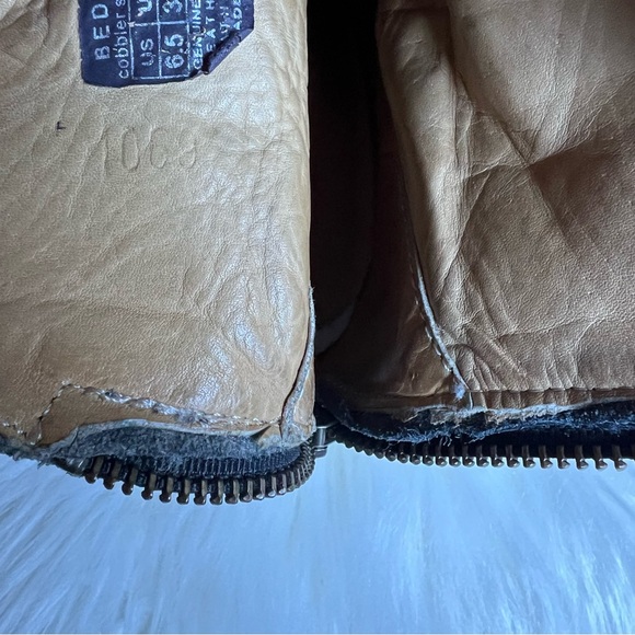 Bed Stu Arcane Boots Womens Sz 6.5 Gray Leather Ankle Zip Ruched Distressed Boho - Picture 5 of 15